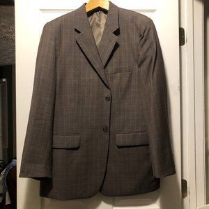 BACHRACH MEN'S 100%WOOL DOUBLE VENTED SPORT COAT BLAZER JACKET SIZE: 44R